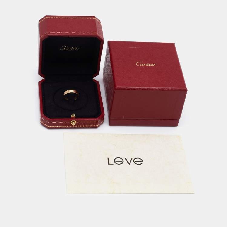 مملوكة مسبقًا Cartier Love 18k Rose Gold Wedding Band Ring Size 49