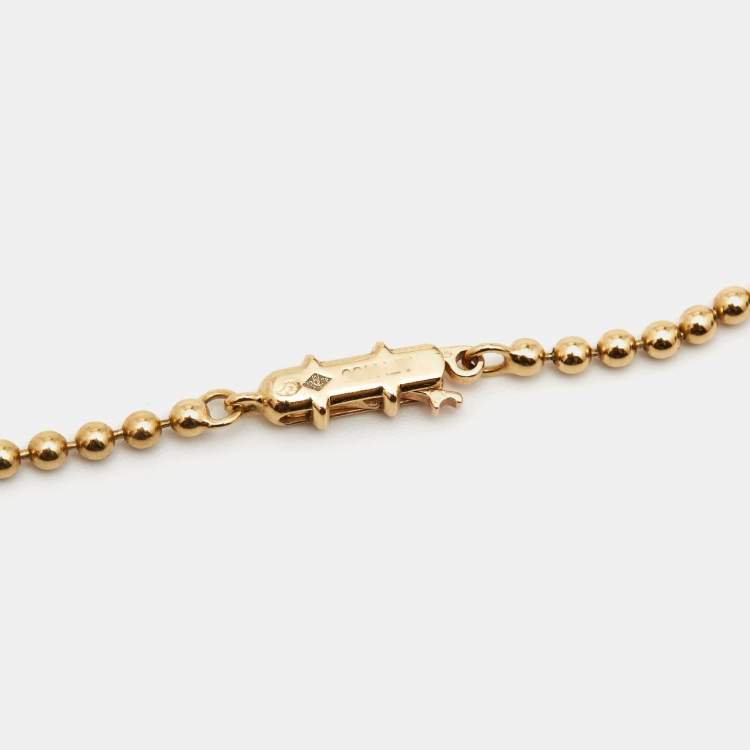 Pre Owned Cartier Panthère de Cartier Diamond Garnet Lacquer 18k Yellow Gold Necklace