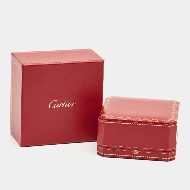 مملوكة مسبقًا Cartier Panthere de Cartier Multi Gemstone Lacquer 18k White Gold Ring Size 53