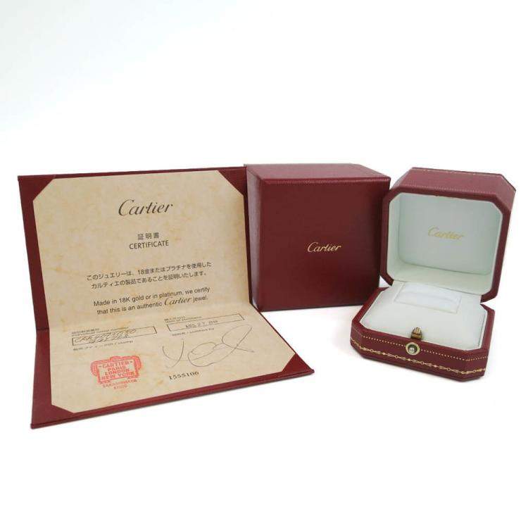 Pre Owned Cartier Ballerine Platinum Diamond Ring EU 50 