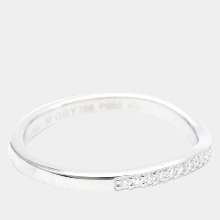 Pre Owned Cartier Ballerine Platinum Diamond Ring EU 50 
