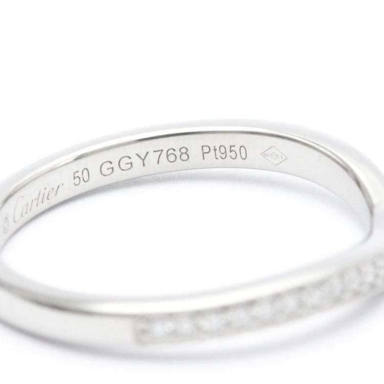 Pre Owned Cartier Ballerine Platinum Diamond Ring EU 50 