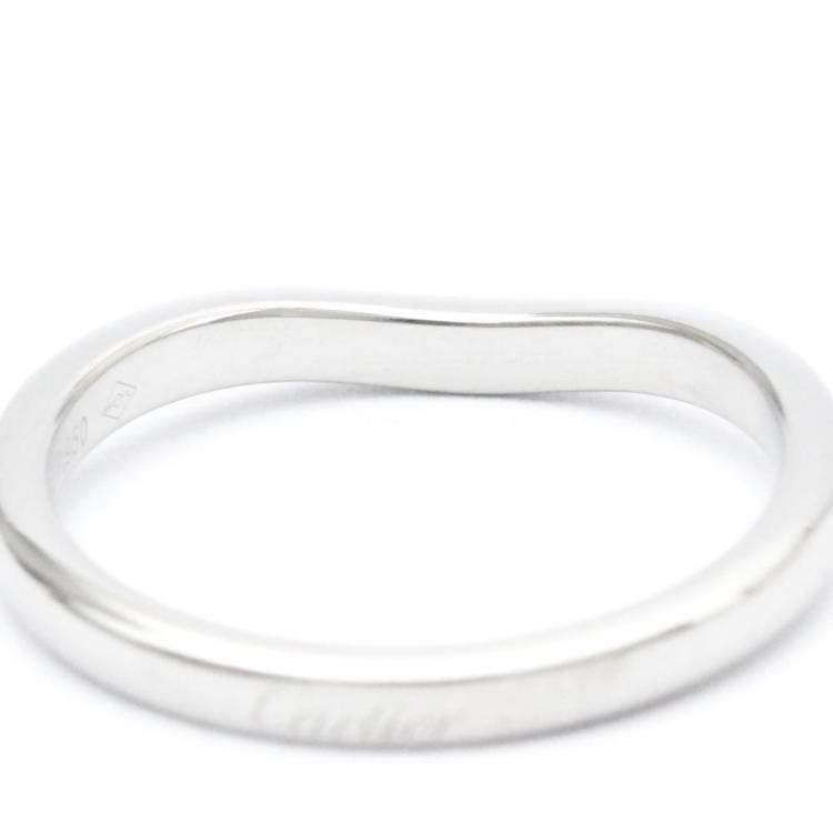 Pre Owned Cartier Ballerine Platinum Diamond Ring EU 50 