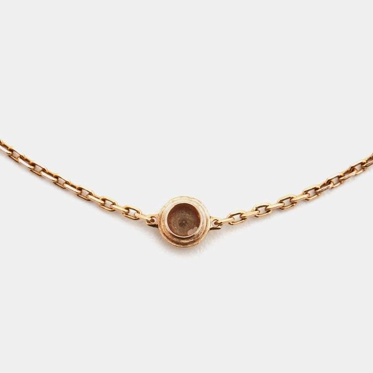 Pre Owned Cartier D'amourDiamond 18k Rose Gold XS Model Bracelet