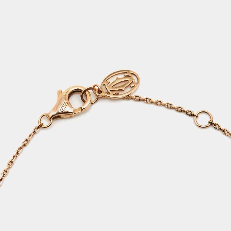 Pre Owned Cartier D'amourDiamond 18k Rose Gold XS Model Bracelet