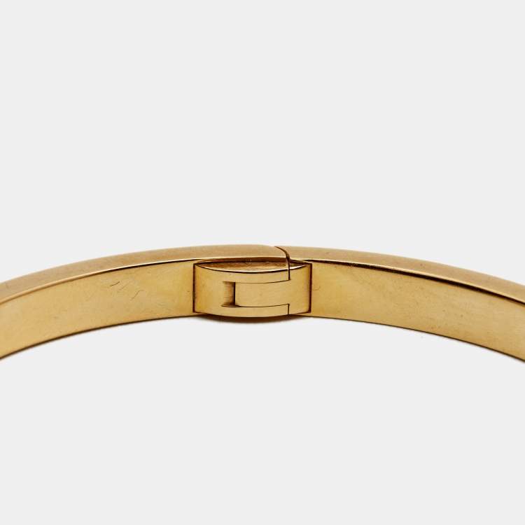 Pre Owned Cartier Love 6 Diamonds 18k Yellow Gold Small Model Bracelet