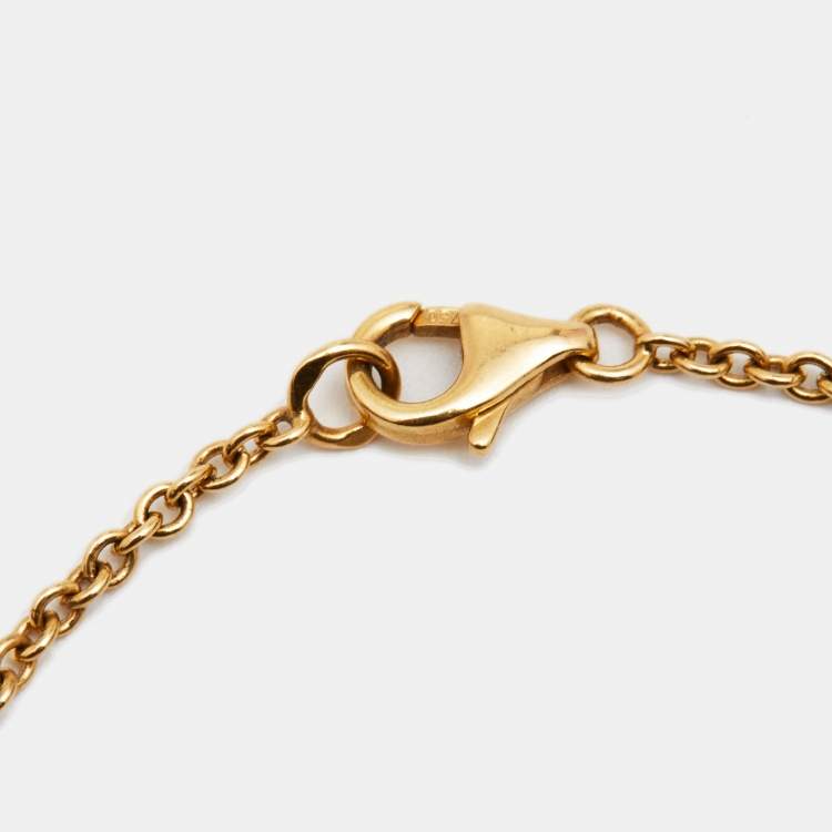 Pre Owned Cartier Love Interlocking 2 Hoops 18K Yellow Gold Bracelet