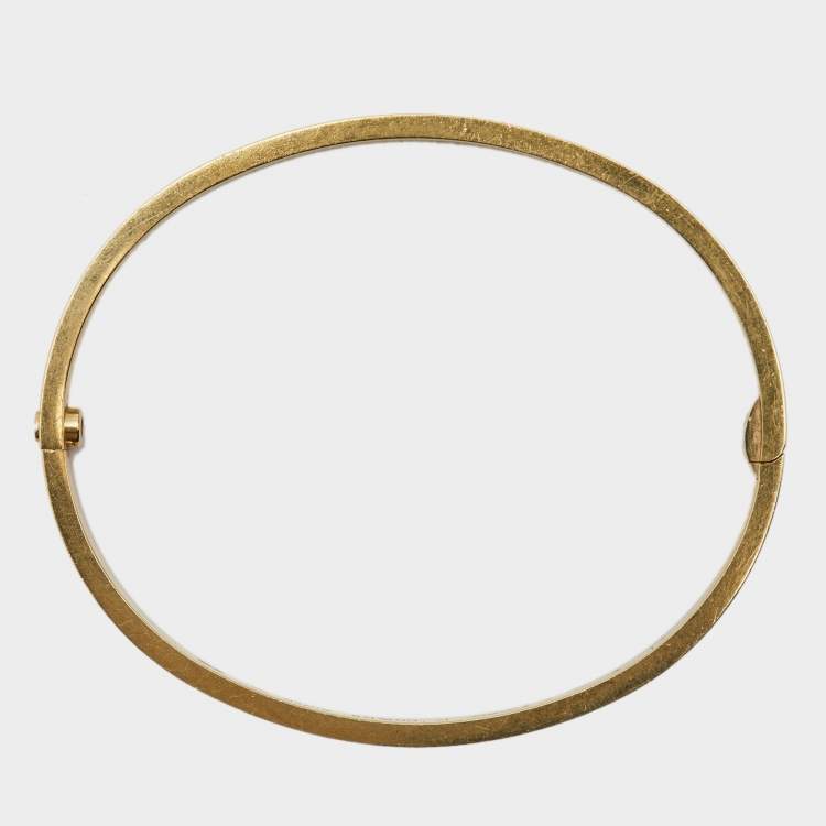 Pre Owned Cartier Love 18k Yellow Gold  Small Model Bracelet 17