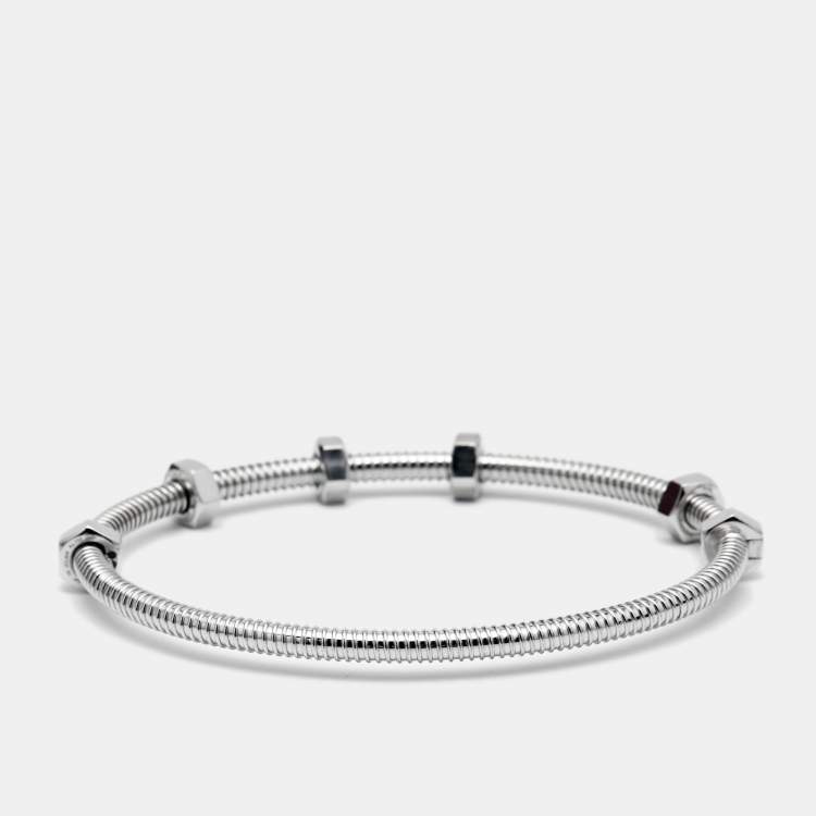 Pre Owned Cartier Ecrou De Cartier 18k White Gold Bracelet 18