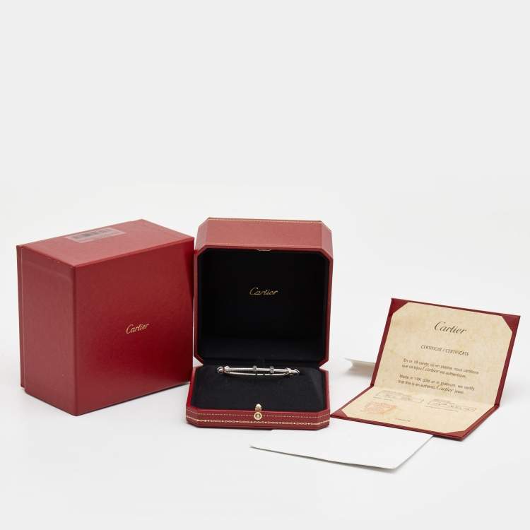 Pre Owned Cartier Ecrou De Cartier 18k White Gold Bracelet 18