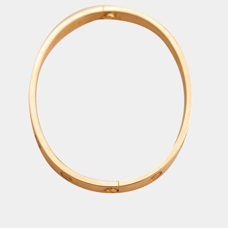Pre Owned Cartier Love Bracelet 18K Yellow Gold Size 16