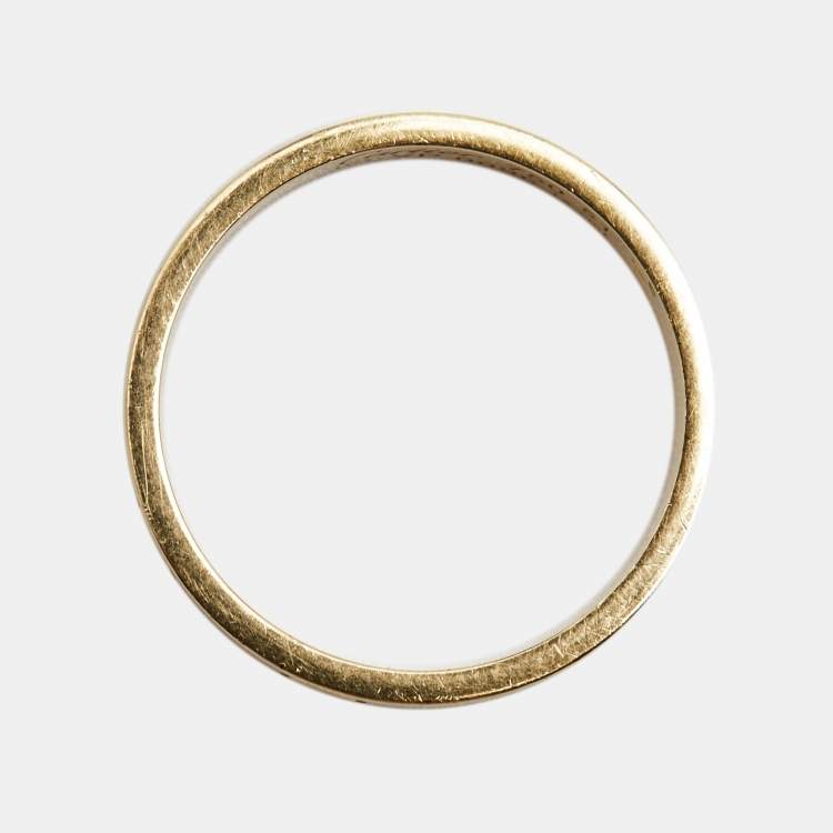 Pre Owned Cartier Love 18K Yellow Gold Wedding Band Ring Size 51