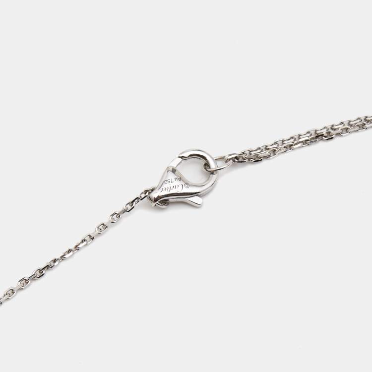 Pre Owned Cartier d'Amour Diamond 18k White Gold XS Model Necklace