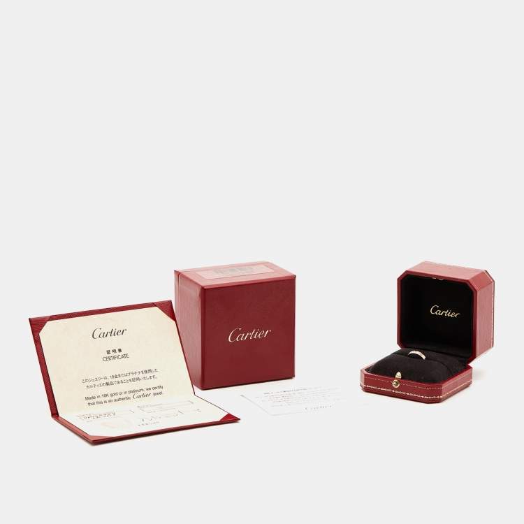 مملوكة مسبقًا Cartier Love 18k Rose Gold Wedding Band Ring Size 47