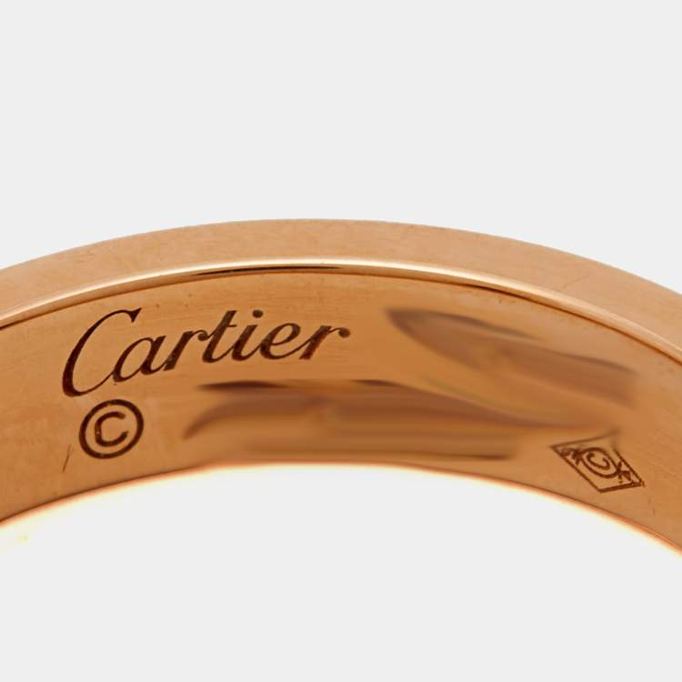 مملوكة مسبقًا Cartier Love 18k Rose Gold Wedding Band Ring Size 47