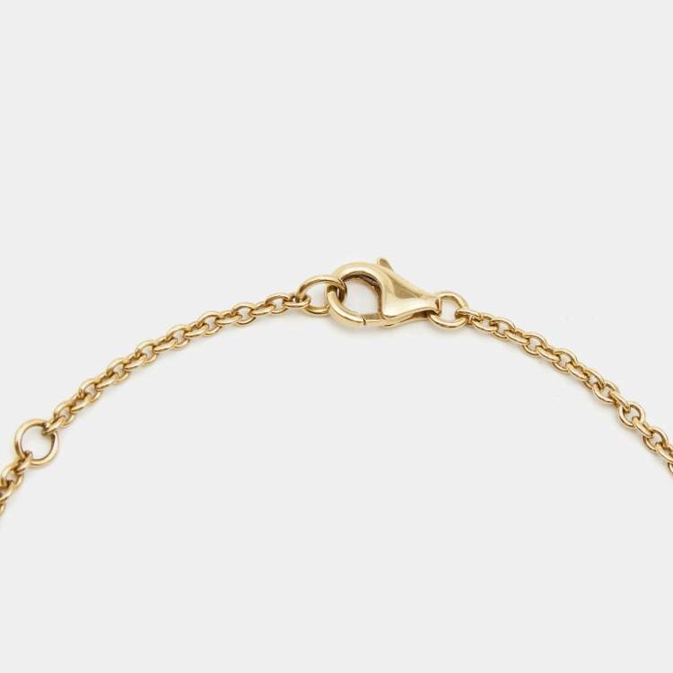 Pre Owned Cartier Love Interlocking 2 Hoops 18K Yellow Gold Bracelet