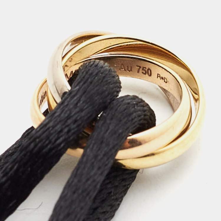 مملوكة مسبقًا Cartier Trinity de Cartier 18k Three Tone Gold Adjustable Cord Bracelet