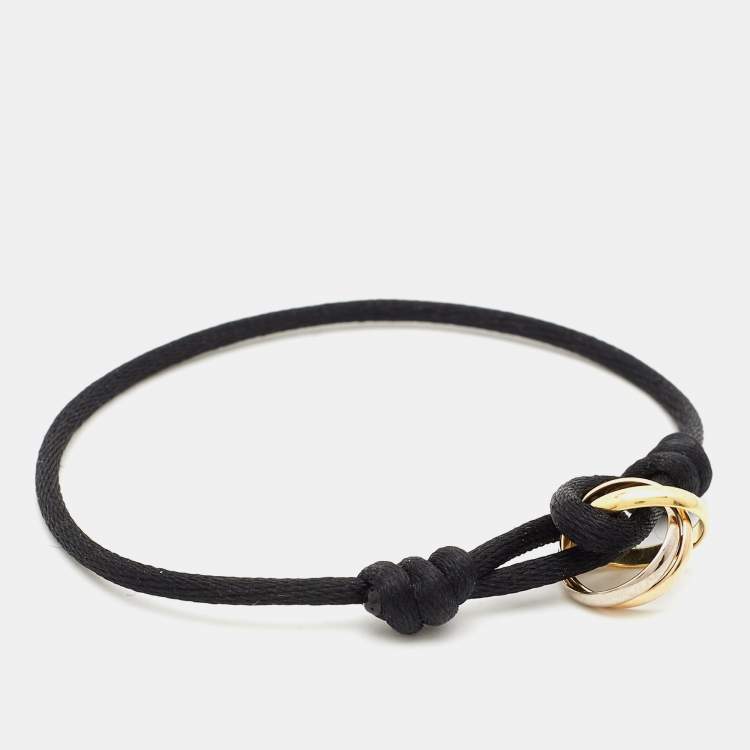 مملوكة مسبقًا Cartier Trinity de Cartier 18k Three Tone Gold Adjustable Cord Bracelet