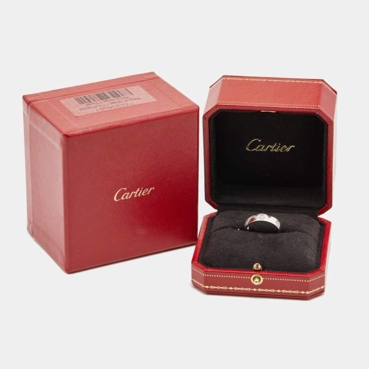 Pre Owned Cartier Love Platinum Band Ring 