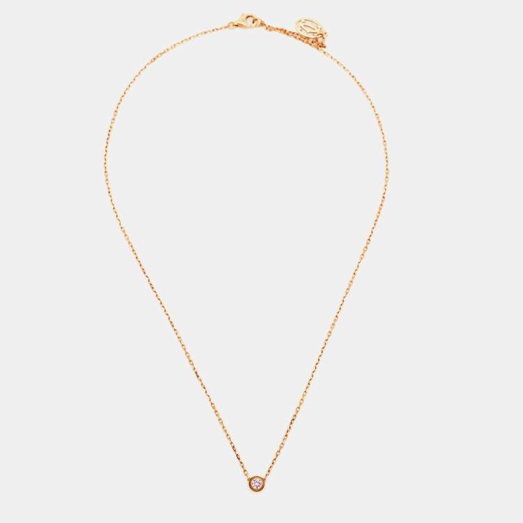 مملوكة مسبقًا Cartier d'Amour Pink Sapphire 18K Rose Gold Necklace