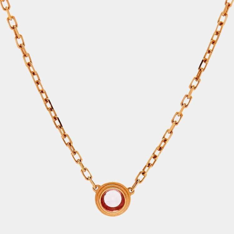 مملوكة مسبقًا Cartier d'Amour Pink Sapphire 18K Rose Gold Necklace