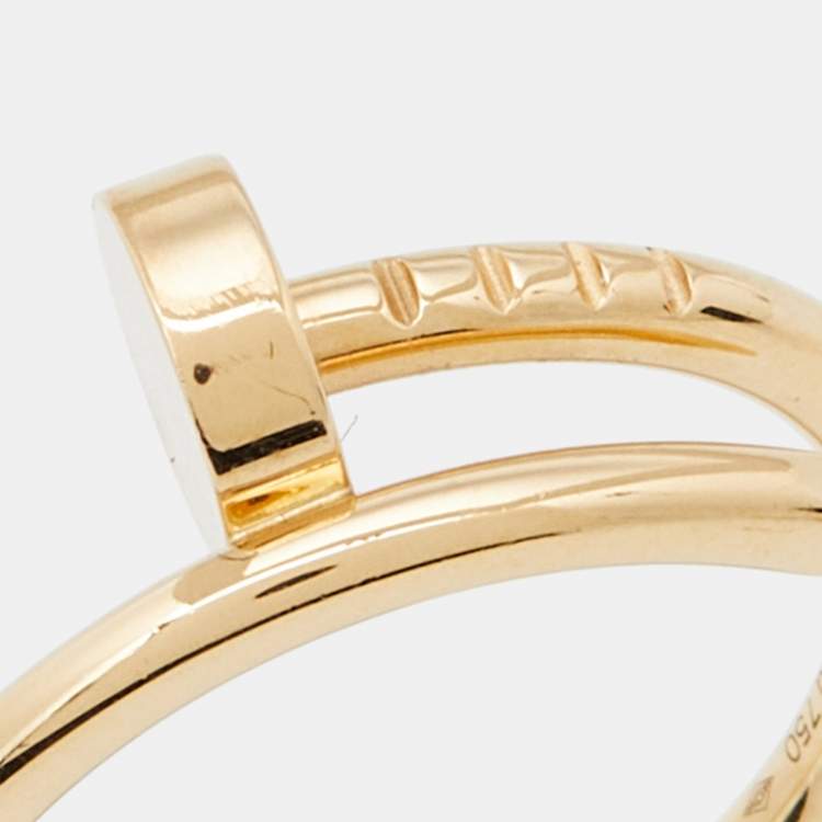 Pre Owned Cartier Juste Un Clou 18k Yellow Gold Small Model Ring Size 47