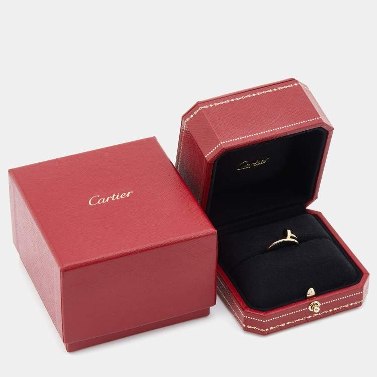 Pre Owned Cartier Juste Un Clou 18k Yellow Gold Small Model Ring Size 47