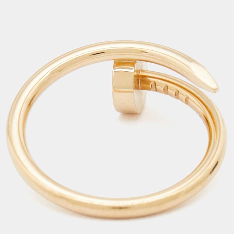 Pre Owned Cartier Juste Un Clou 18k Yellow Gold Small Model Ring Size 47