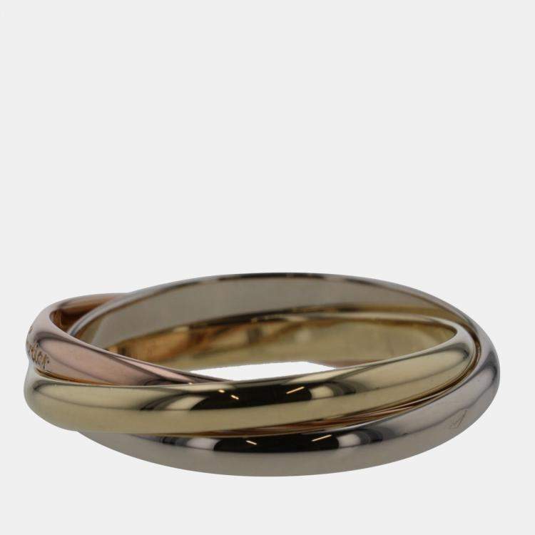 مملوكة مسبقًا Cartier Les Must de Cartier XS 18K Yellow Rose and White Gold Ring EU 47