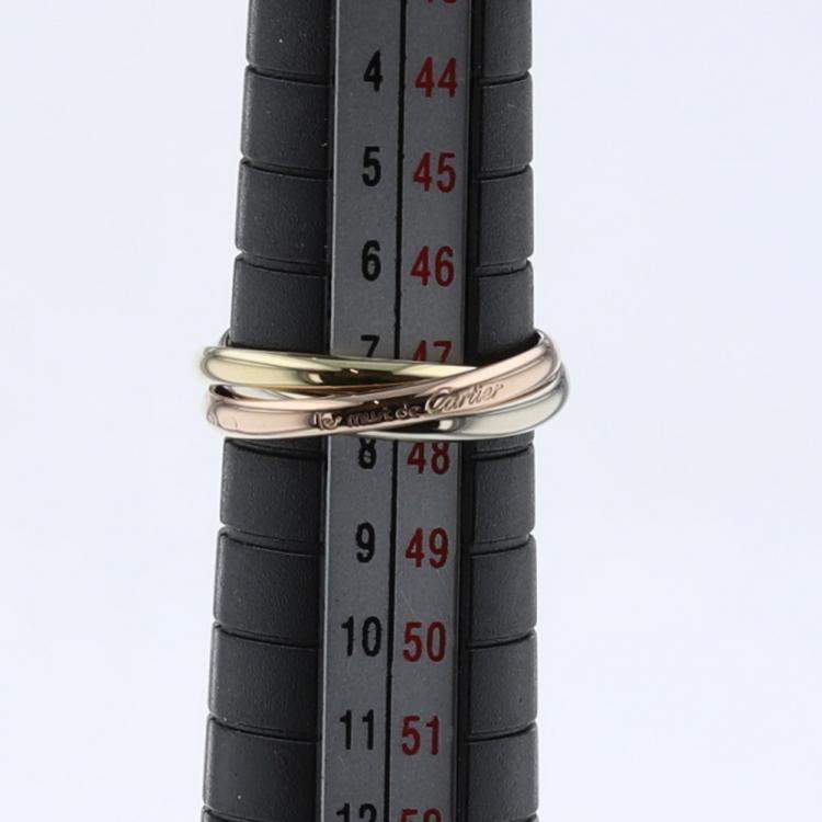 مملوكة مسبقًا Cartier Les Must de Cartier XS 18K Yellow Rose and White Gold Ring EU 47