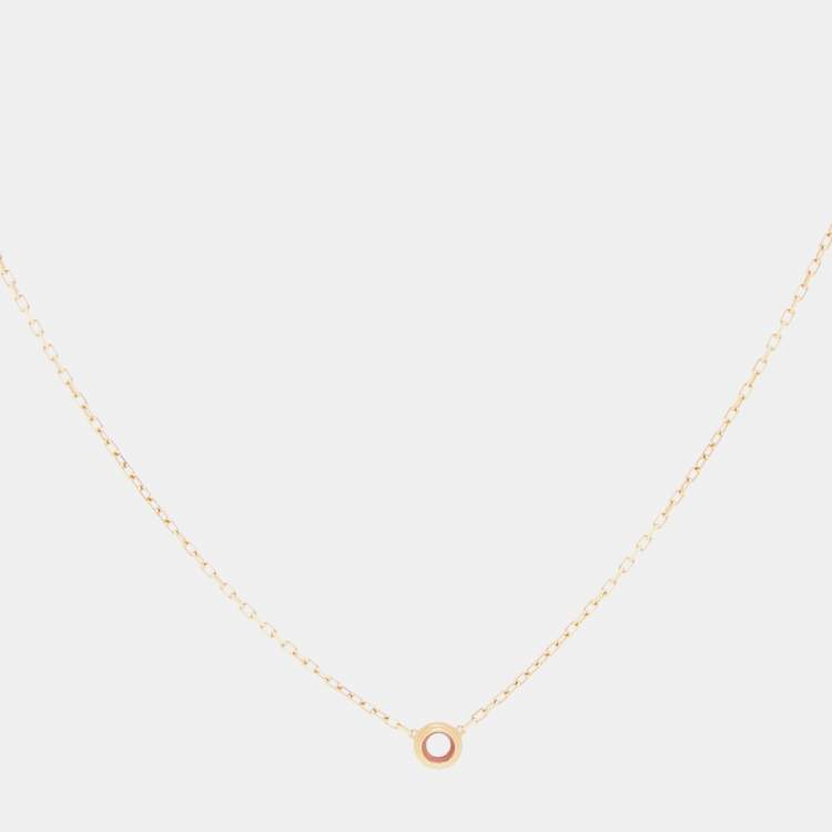 Pre Owned Cartier D'Amour Pink Sapphire 18k Rose Gold Necklace