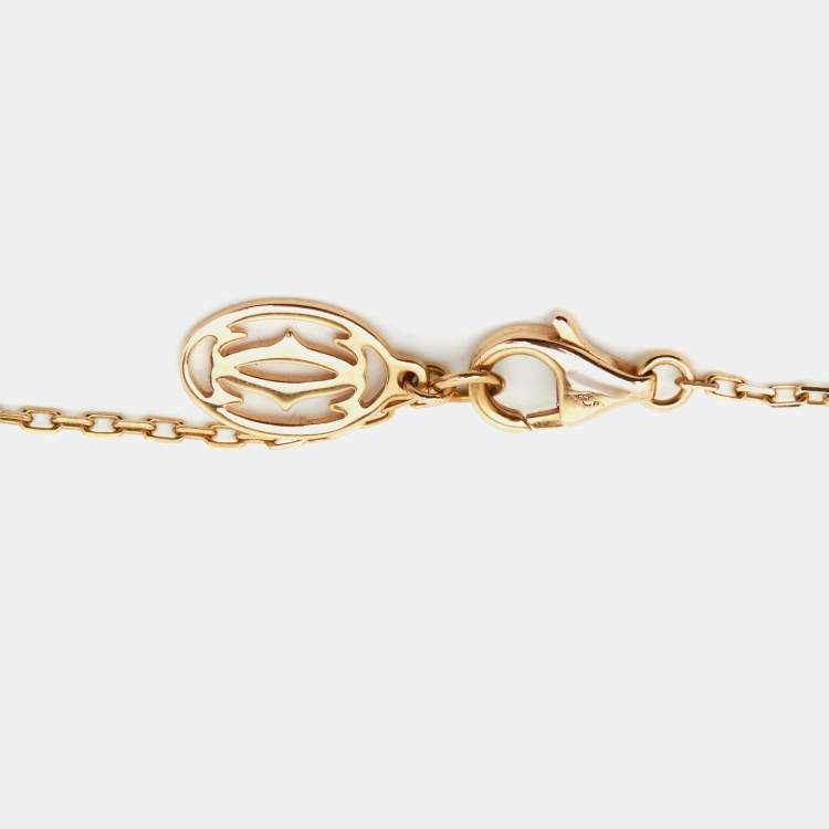 Pre Owned Cartier D'Amour Pink Sapphire 18k Rose Gold Necklace