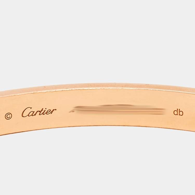 Pre Owned Cartier Love 18k Rose Gold Bracelet 18