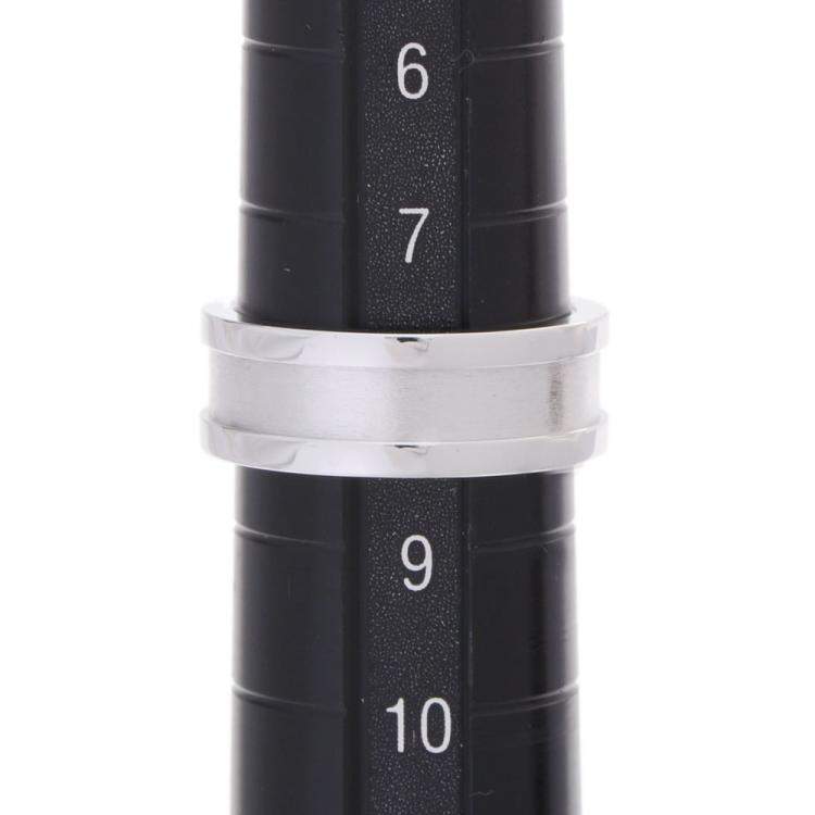 Pre Owned Cartier Vintage Double C 18K White Gold Ring EU 48