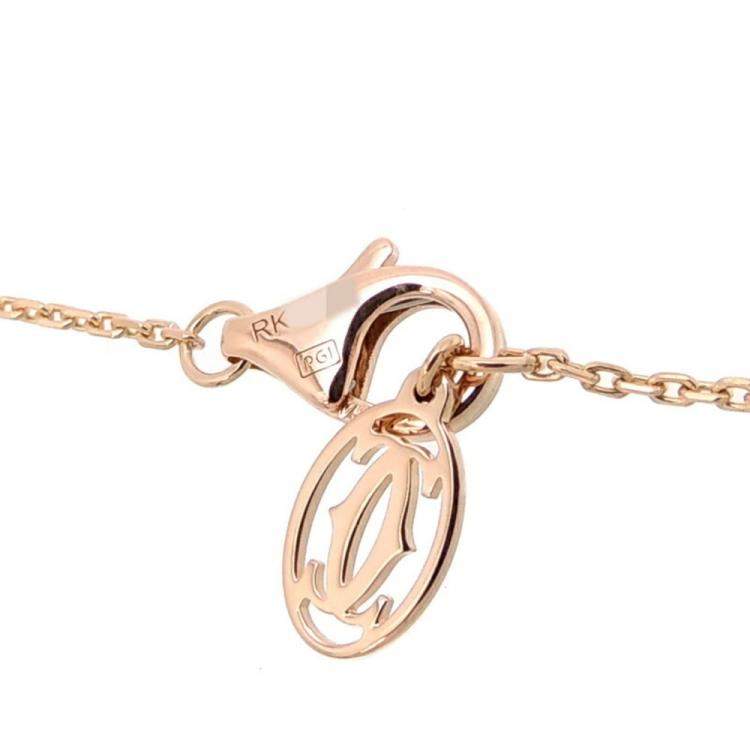 Pre Owned Cartier D'amour 18K Rose Gold Diamond Necklace