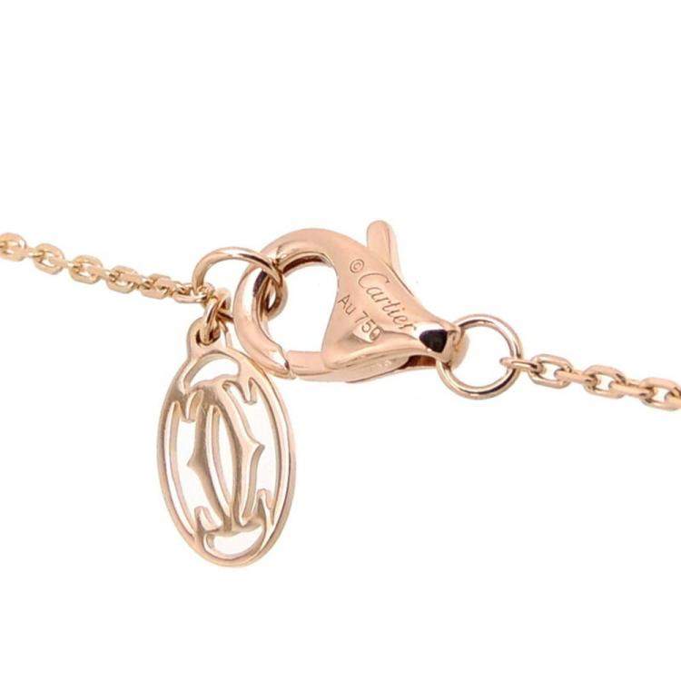 Pre Owned Cartier D'amour 18K Rose Gold Diamond Necklace