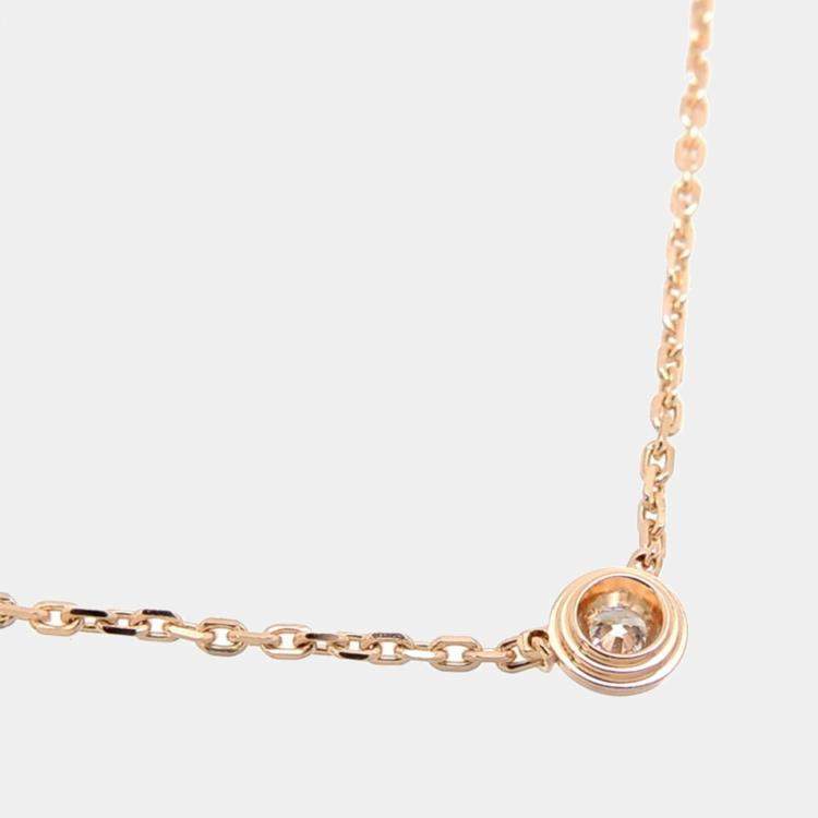 Pre Owned Cartier D'amour 18K Rose Gold Diamond Necklace