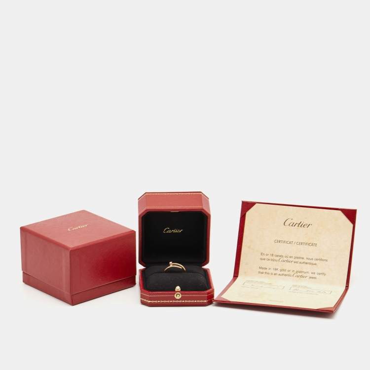 مملوكة مسبقًا Cartier Juste Un Clou 18k Rose Gold Small Model Ring Size 57