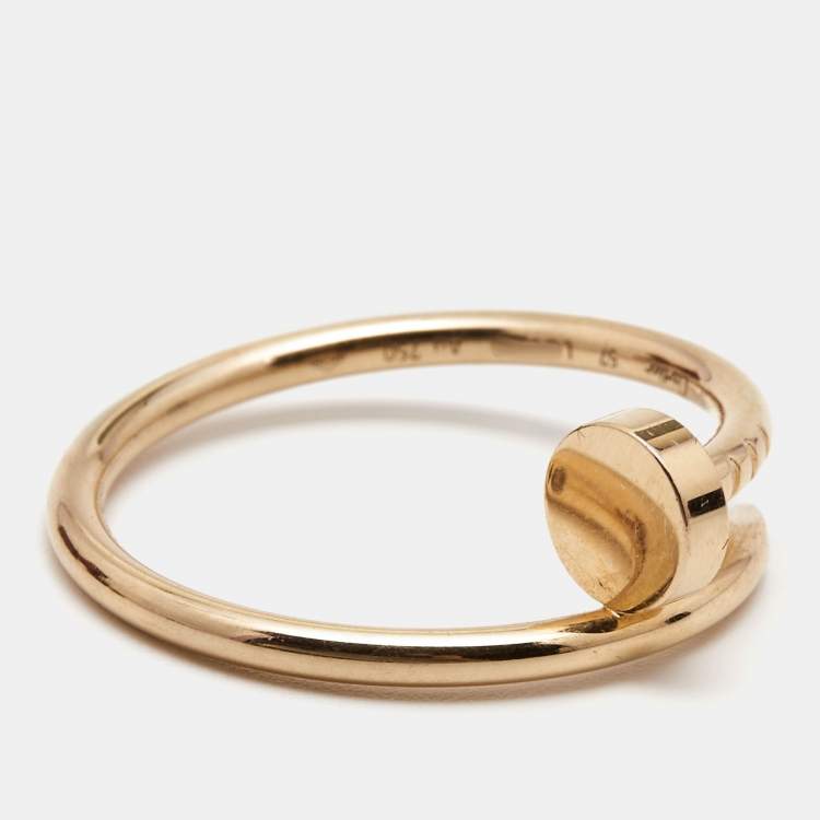 مملوكة مسبقًا Cartier Juste Un Clou 18k Rose Gold Small Model Ring Size 57