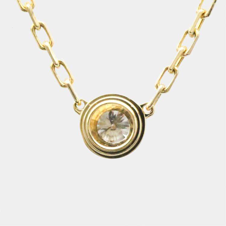 Pre Owned Cartier Diamants Légers 18K Yellow Gold Diamond Necklace