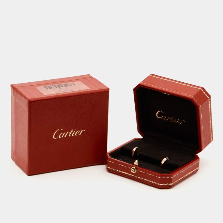 Pre Owned Cartier Love 18k Rose Gold Hoop Earrings