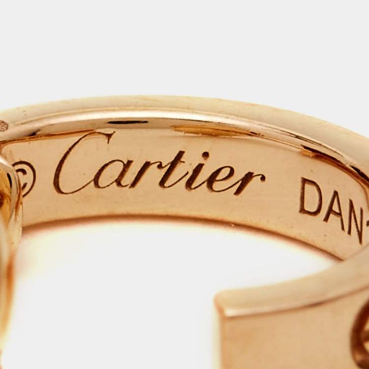Pre Owned Cartier Love 18k Rose Gold Hoop Earrings