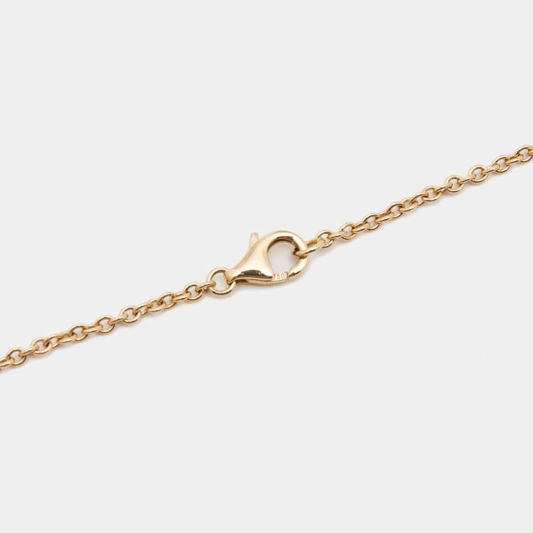 Pre Owned Cartier Love Interlocking Loops 18k Rose Gold Necklace