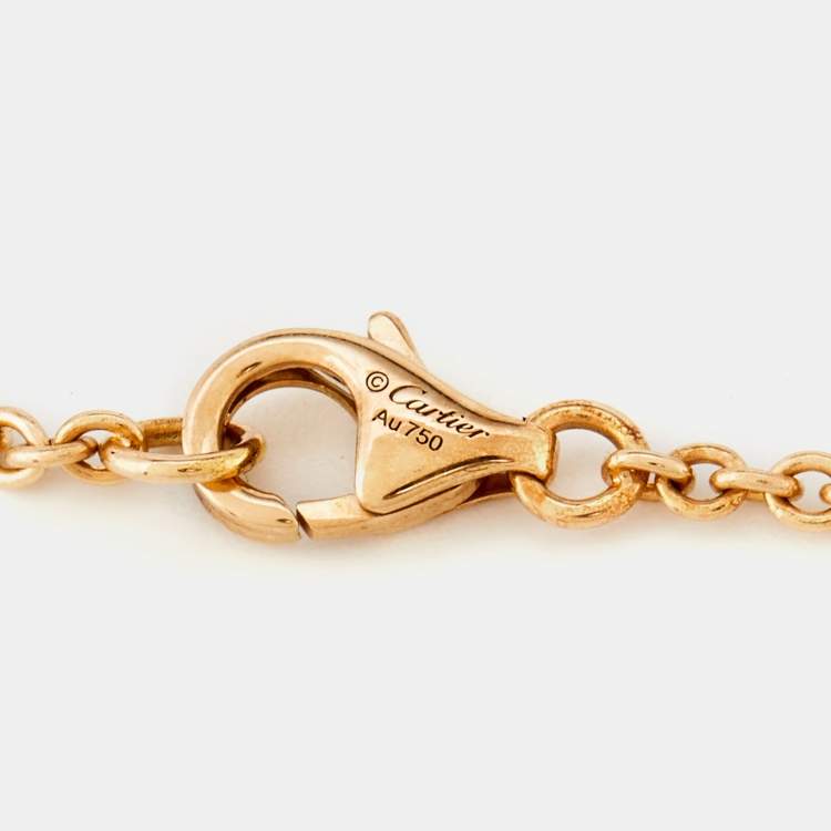 Pre Owned Cartier Love Interlocking Loops 18k Rose Gold Bracelet