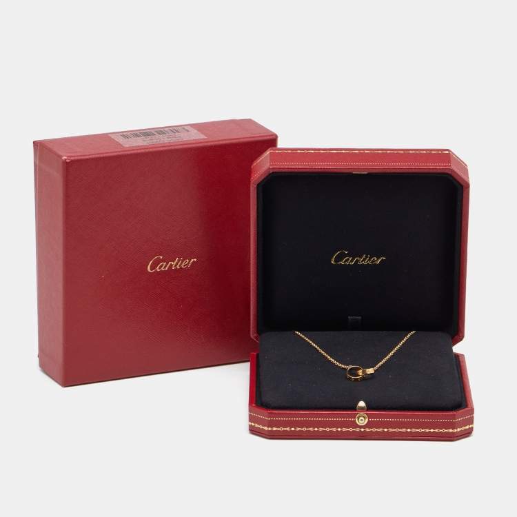 Pre Owned Cartier Love Interlocking Loops 18k Rose Gold Bracelet