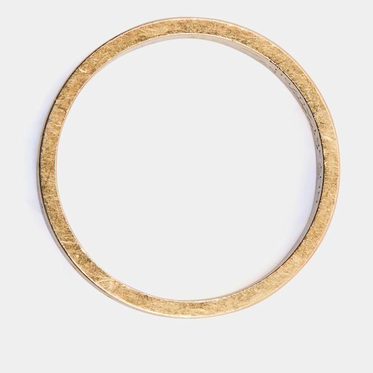 Pre Owned Cartier Love 18k Yellow Gold Band Ring Size 57