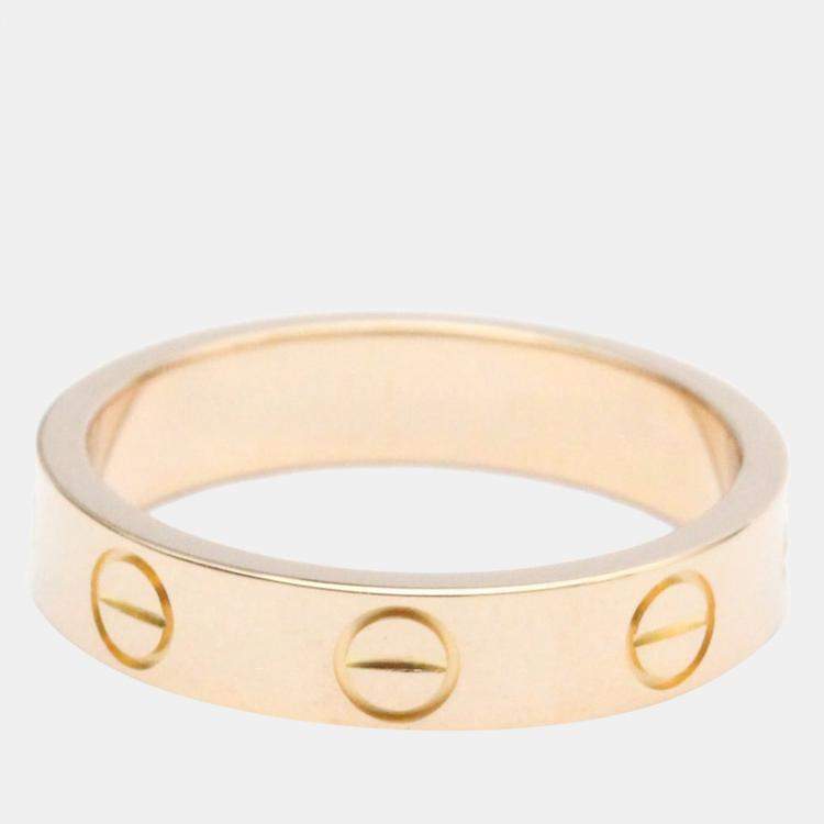 Pre Owned Cartier Love 18K Rose Gold Ring EU 47