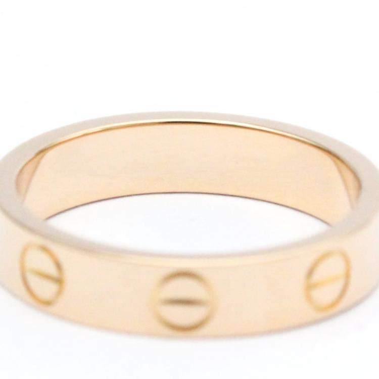 Pre Owned Cartier Love 18K Rose Gold Ring EU 47