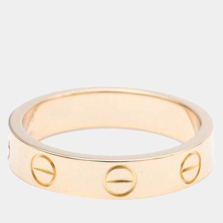 Pre Owned Cartier Love 18K Rose Gold Ring EU 47