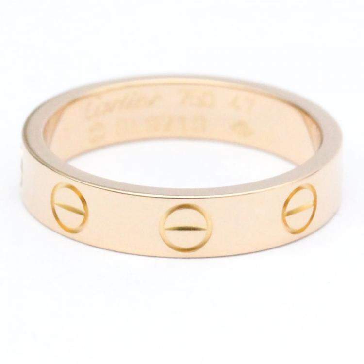 Pre Owned Cartier Love 18K Rose Gold Ring EU 47